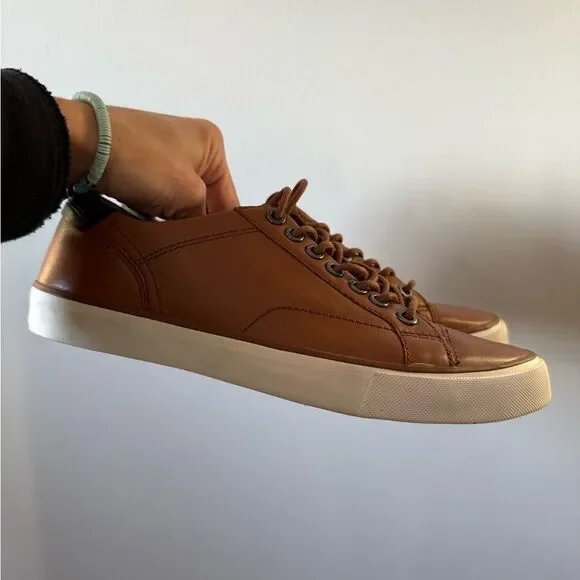 COACH Low Line Low Top Brown Black Leather Sneakers Shoes Casual Size 7 D - Picture 7 of 12